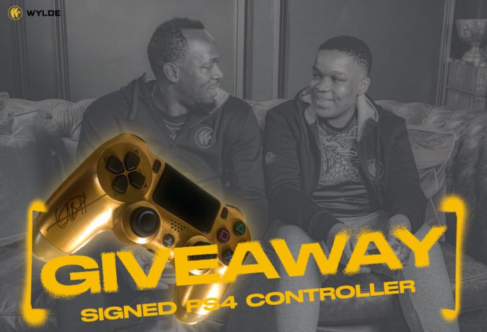 usainbolt's tweet image. Sunday night my team- @CrispyDon1 @SimasRL_ &amp;amp; @Accro_RL qualified for the Rocket League RLCS Spring Regional next weekend alongside the world's best teams! 
To celebrate, I'm giving away my gold PS4 controller! 
To enter LIKE+RETWEET this tweet, TAG A FRIEND &amp;amp; FOLLOW @WYLDE_gg