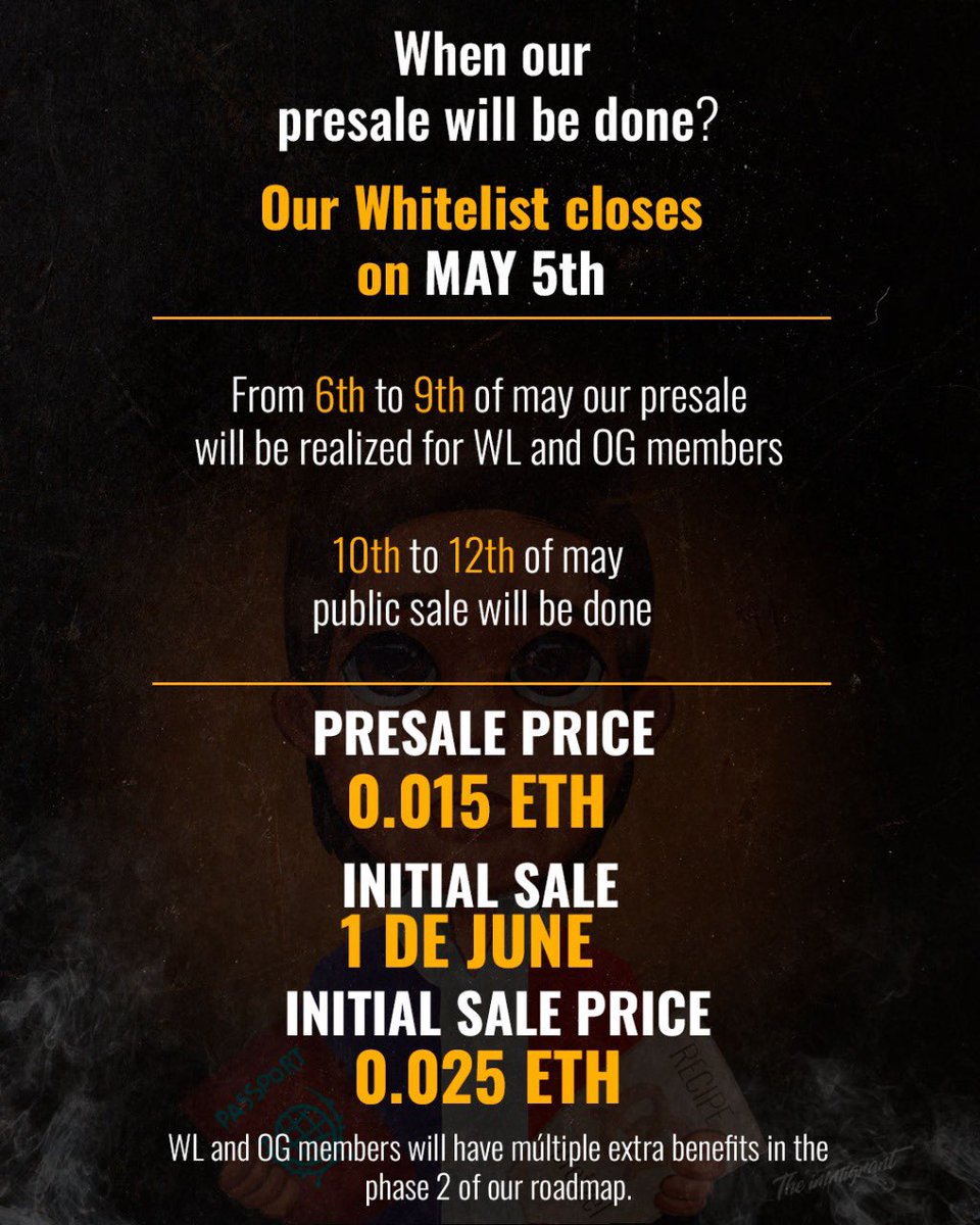 Buen miércoles a todos❤️
A 1 día de cerrar la WL🙈
A 2 días de nuestra preventa🔥🚀
Ya estás dentro?Si aún no lo estás hay una familia que te está esperando🌏 

Good Wednesday everyone❤️ 
1 day away from closing the WL🙈 
2 days away from our presale 🔥🚀 Are you already inside?