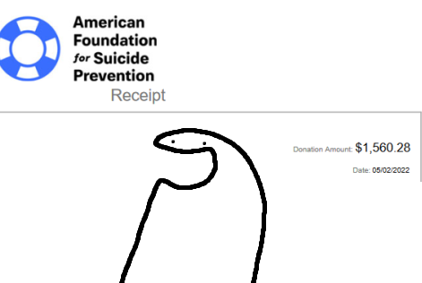 for the month of April the @GamerSupps code "socks" has raised $1,560.28 for AFSP! 