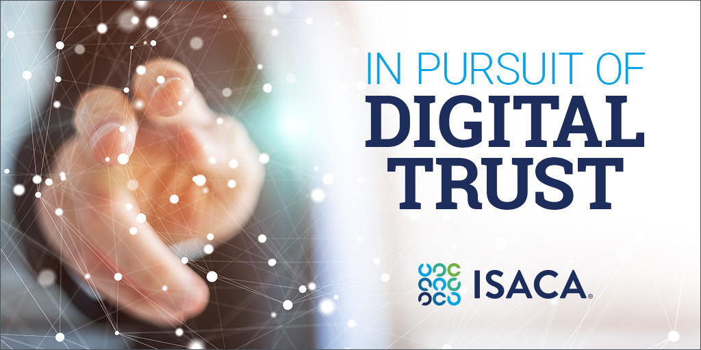 Imagine a digital space with fewer successful attacks, more innovation and business growth, and enhanced confidence, with IT professionals leading the way. ISACA and our members work toward that vision each day in our pursuit of digital trust. bit.ly/37eQLsz