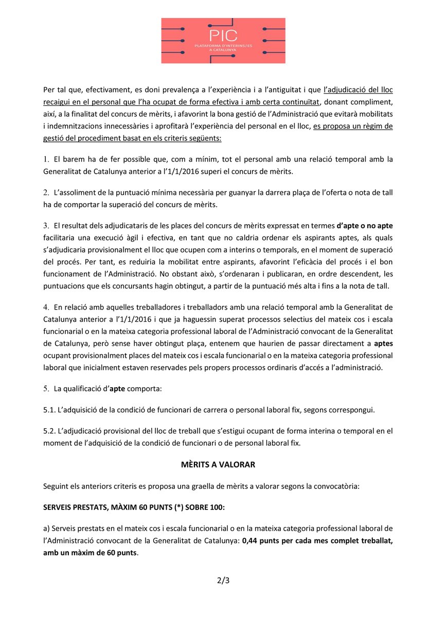 PicInterins's tweet photo. La @PicInterins creiem i lluitem per la #FixesaJa com a solució directa a l’abús de temporalitat

Així i tot, fem una proposta per al concurs de mèrits adreçada a FP @LauraVilagra, als sindicats presents a la MEPAGC @la_IAC @CCOOGENERALITAT @UGT_SP_CAT i a la resta de sindicats https://t.co/cQZBbHjM7I