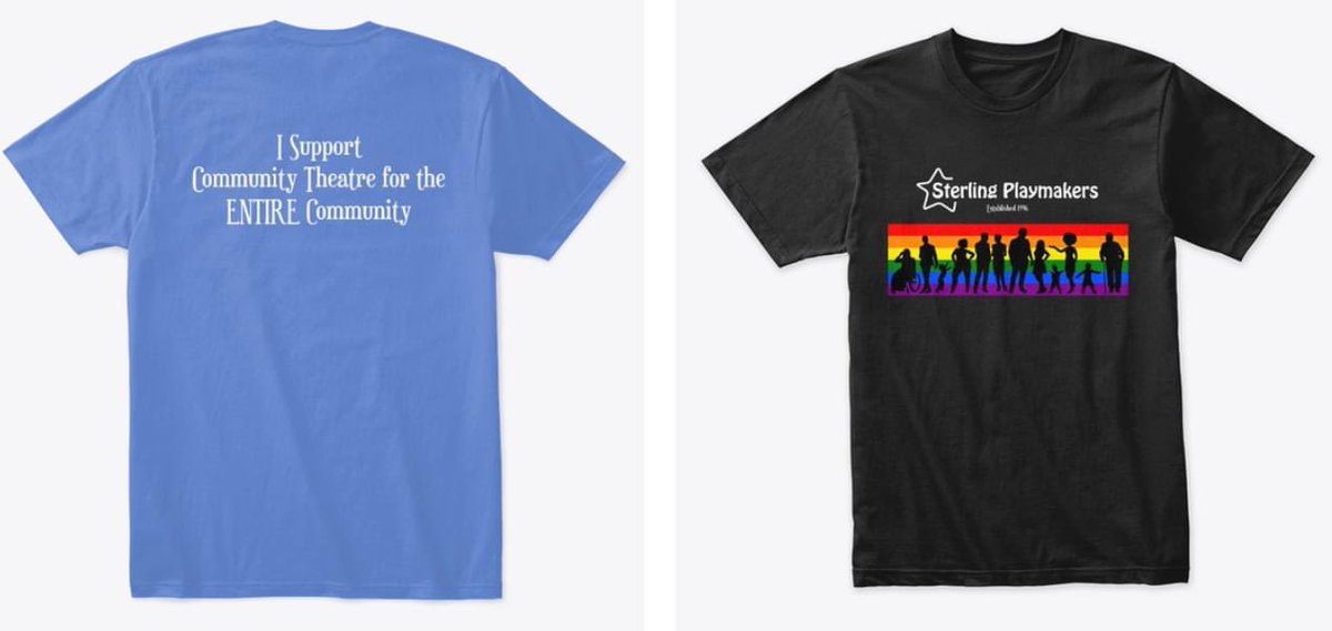 SPlaymakers's tweet photo. We have added some exciting new designs to our store! Show your support for Community Theatre for the ENTIRE Community! https://t.co/mc1U0I2MVI

#shop #onlinestore #supportnonprofits #localnonprofit #diversity #pride #commuitytheatre #localtheatre #loudouncountyva #sterlingva https://t.co/I1SoQrBwtb