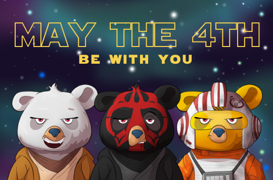 barrybearish's tweet photo. Happy May 4th from Bad Bears, Bad Cubs, and Bee Frens!

#MayThe4thBeWithYou https://t.co/oFsjELoHaD