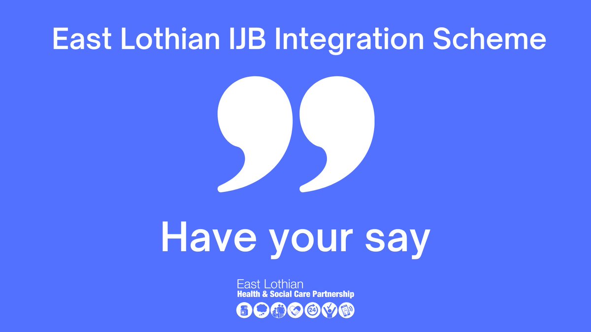 The East Lothian IJB Integration scheme, which sets out which health and social care services will be delivered by <a href="/NHS_Lothian/">NHS Lothian</a> &amp; <a href="/ELCouncil/">East Lothian Council - news and information</a> in East Lothian is being reviewed. Find our more and have your say at bit.ly/3s7X7kA 

@elcouier <a href="/ConnectedComEL/">East Lothian Council’s Connected Communities</a> @EastLothianCWIC