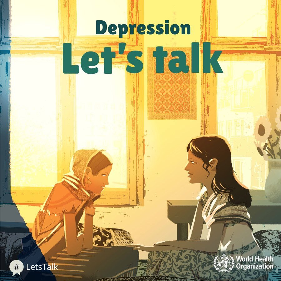 WHO's tweet photo. Talking to other people can help reduce stress &amp; help you find ways to cope better.

That may not be easy: you may not feel like being socially connected when your mood is low, but do let family &amp; friends know that they can help by reaching out to you.

Take a break, #LetsTalk https://t.co/TngefJRfjS