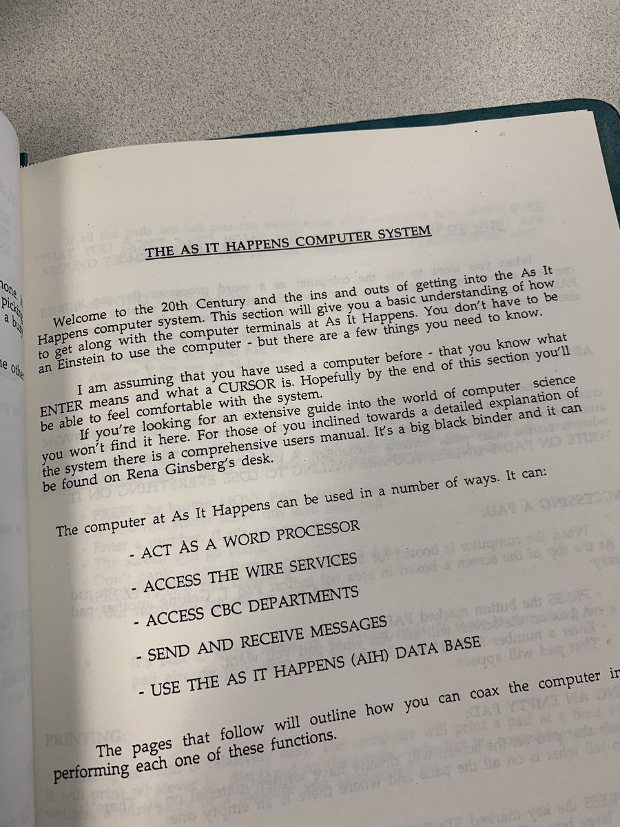 “Welcome to the 20th century” of <a href="/cbcasithappens/">As It Happens</a>