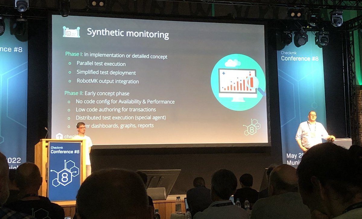 SimonMeggle's tweet photo. $me in 2019: "Let's see if this could work..." (hacking noise.)
2022 at the #Cmk8Conf: my project #robotmk will become an official #checkmk enterprise feature.
I am very happy to be part of this exciting journey!
#robotframework #monitoringlove https://t.co/Qnd5ZdltLC