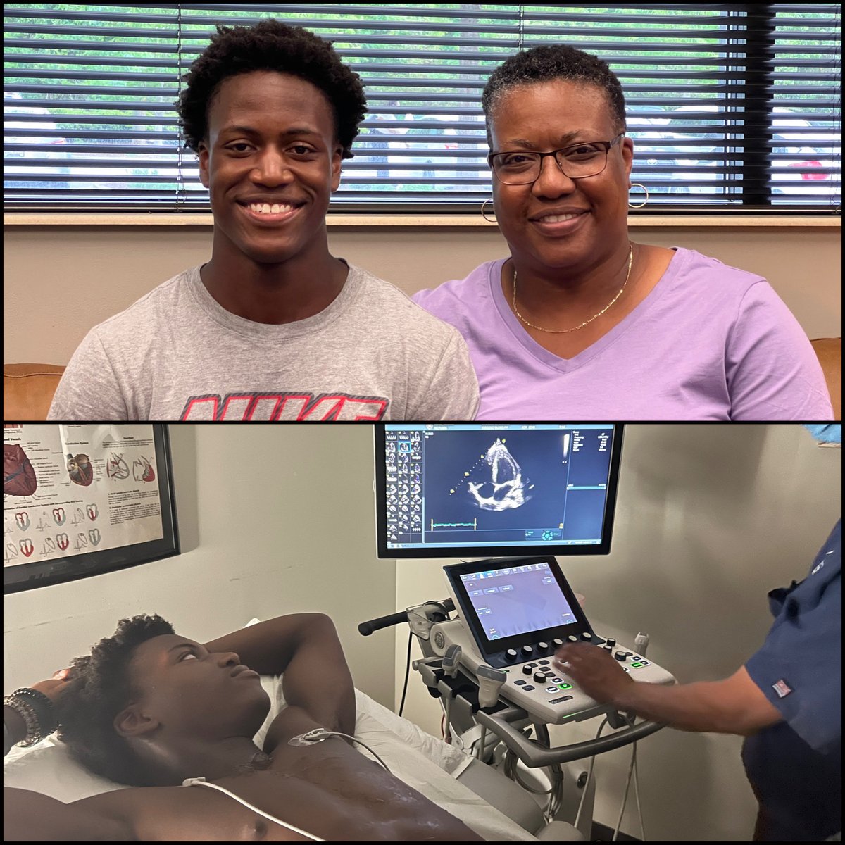 Thank you Sonya for bringing your son Trenton in for an Echocardiogram to check his heart health! It was a perfect report! #HearttoHeart #JackAlkhatibFoundation #AdvancedDiagnostics #savingstudents #IrmoSC #peaceofmind #athlete ⁦@dfhsfootball⁩ ⁦@AlkhatibJack⁩