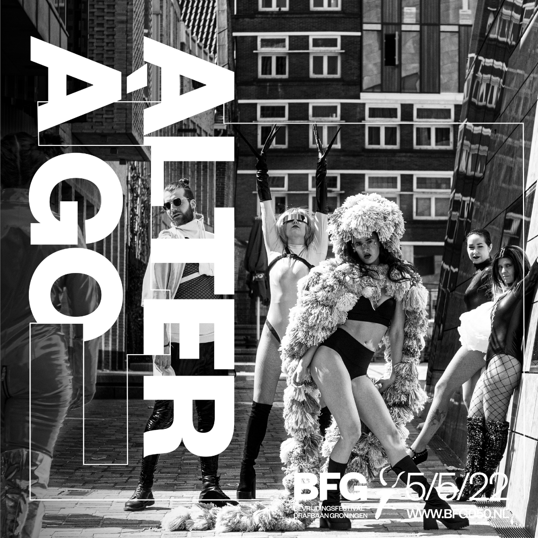 De performance art van Alter à Go komt op 5 mei grenzen verleggen. 🤩

De meest extravagante partycrew van het Noorden deelt het podium met Joost van Bellen, ze dansen bij de eindshow en ze zijn in het wild te spotten op de Drafbaan!