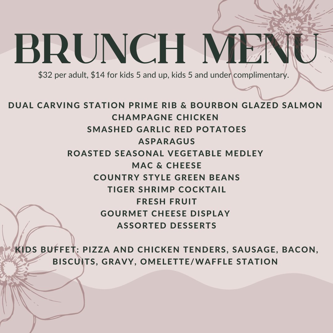 BGCC1913's tweet photo. Tomorrow by noon is the last day to make your Mother's Day Reservations! Our 11 AM and 11:30 AM time slots are FULL, but there is still availability for the 1:30 PM and 2:00 PM seating! https://t.co/EZjQcr2NnX