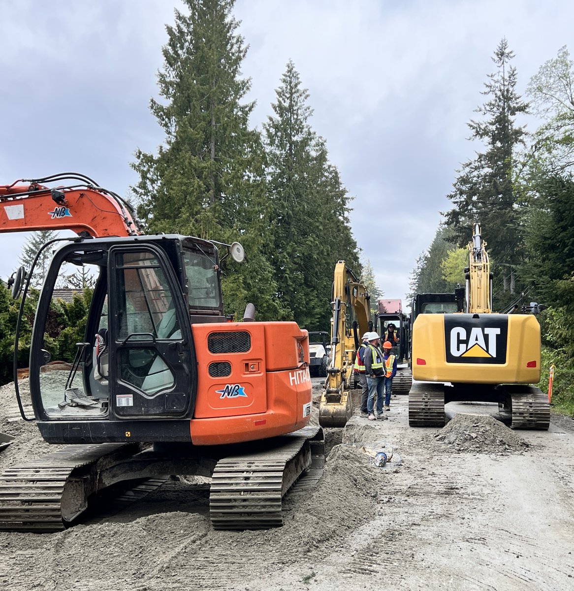 I don’t Know anything about construction, but it seems like too many backhoes!