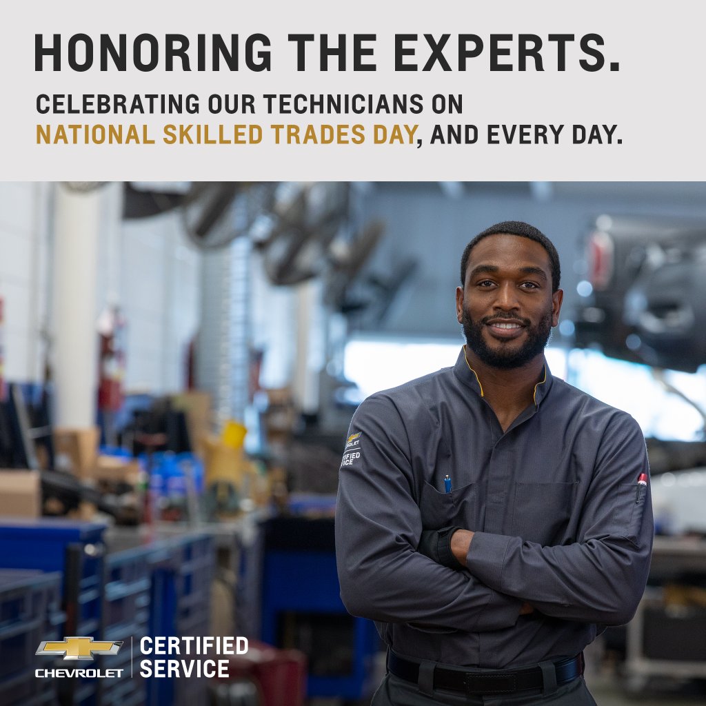 SalineChevy's tweet photo. Happy #NationalSkilledTradesDay! We couldn’t do it without your expertise and tireless dedication. We appreciate all of you! https://t.co/xBDEpSkGXU