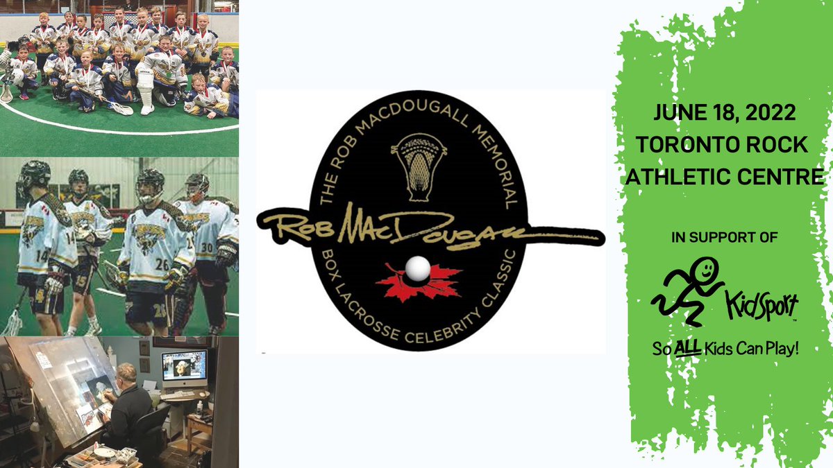 KidSportOntario's tweet photo. The Rob MacDougall Memorial Lacrosse Day &amp; Celebrity Classic is set for June 18. We are grateful to the MacDougall family for partnering with us on their event to help more low-income children access sport programs in their community #SoALLKidsCanPlay https://t.co/T0xHz3hyIn