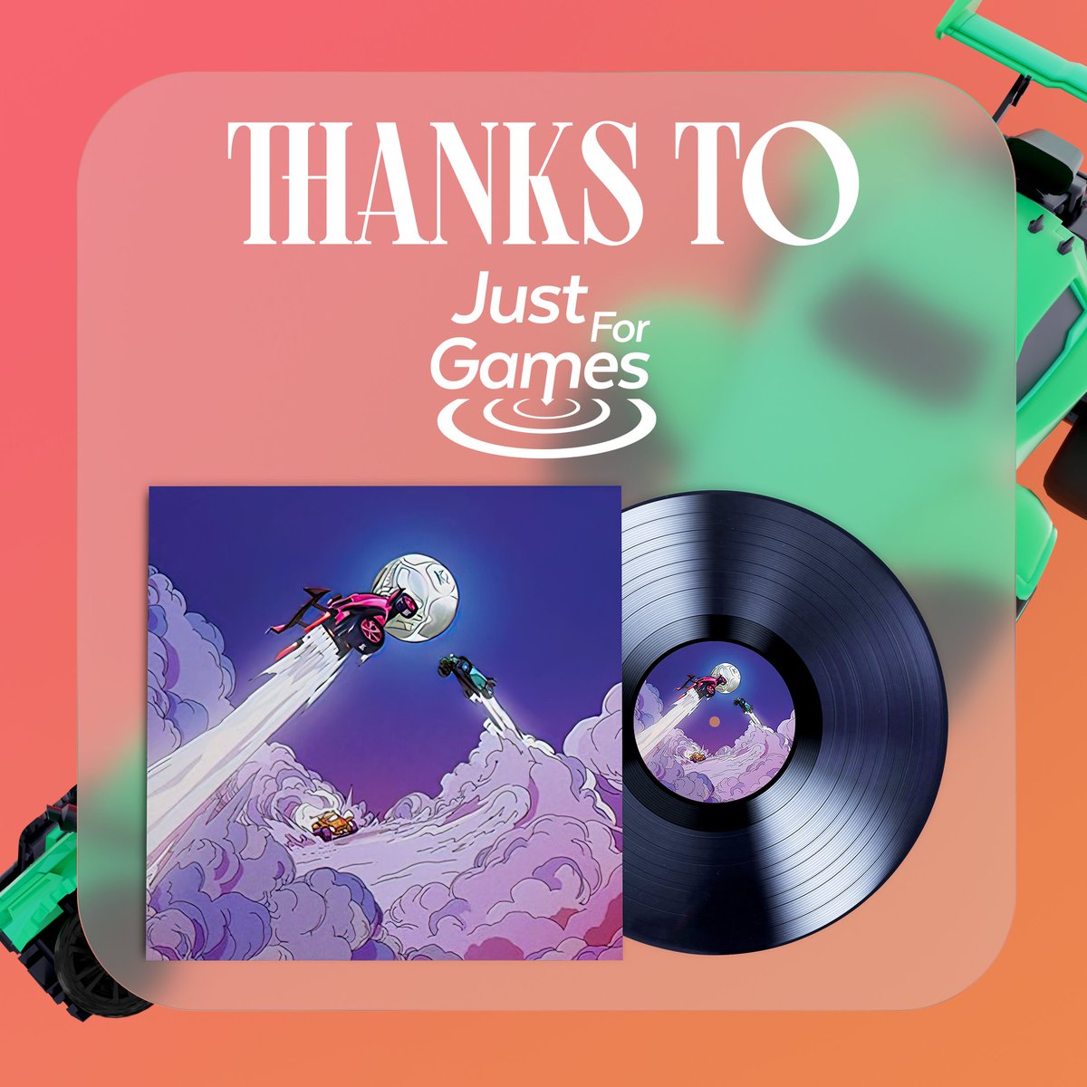 And now, everyone in the office will reach a consensus on the music: 
Thank you @JustForGames_FR for the ROCKET LEAGUE X MONSTERCAT VINYLS prizes 💿