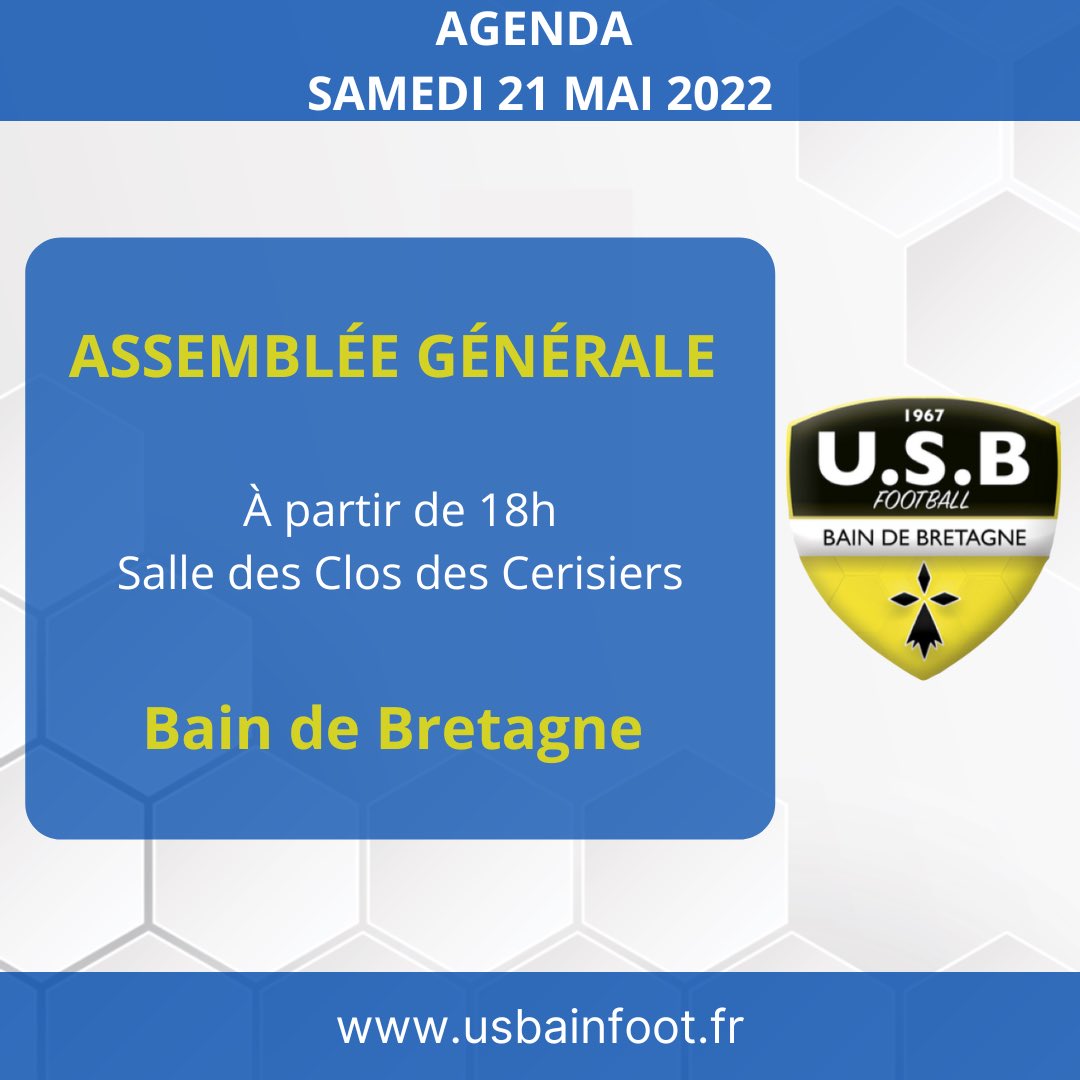 [EVENEMENT] 💪 Assemblée Générale du club de l’USB Football le samedi 21 ...