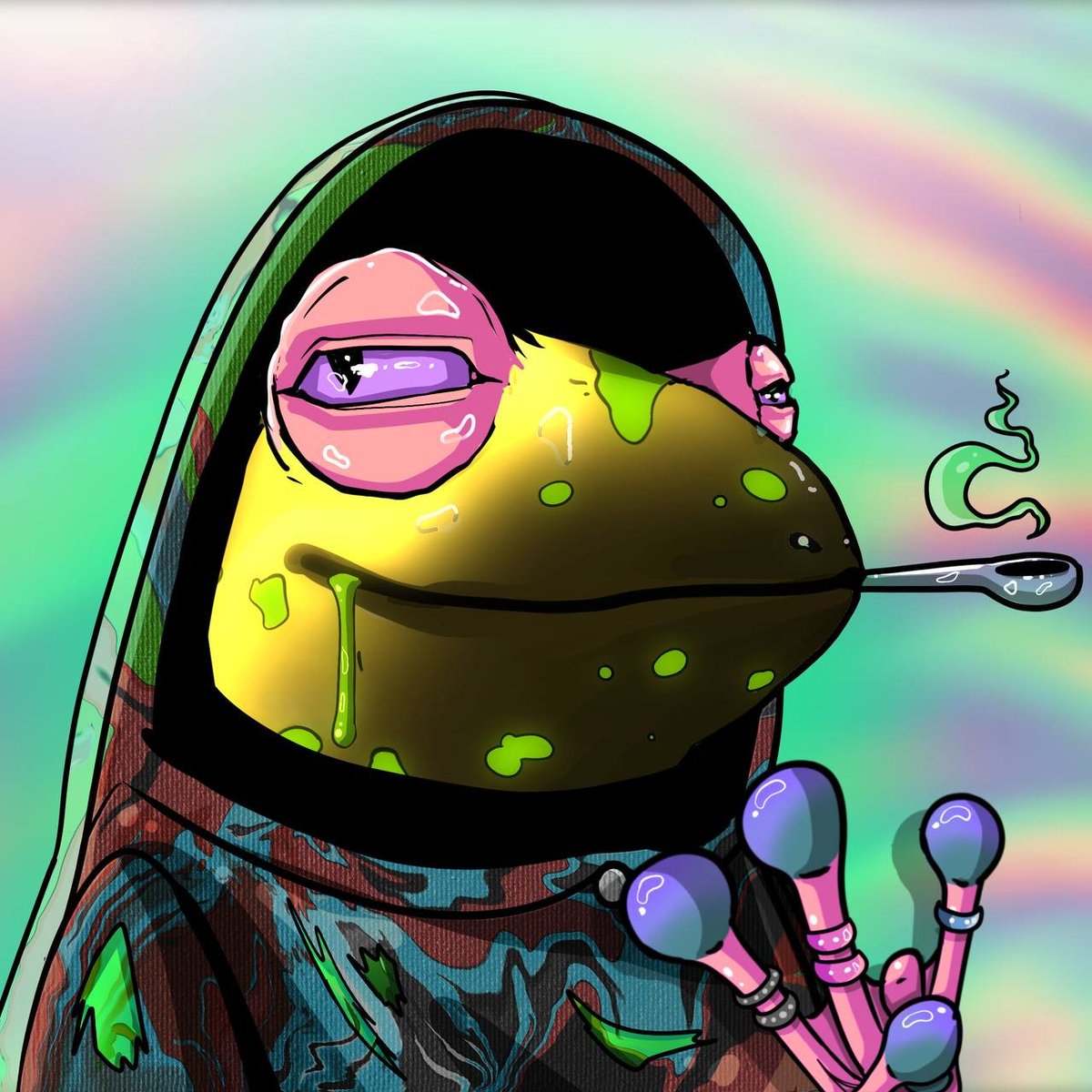 Solnaker's tweet photo. @Sol_Marcus1 @TheStonedFrogs @smokeheadsnft #ribbit #ribbitribbit https://t.co/ktGo7XIaav