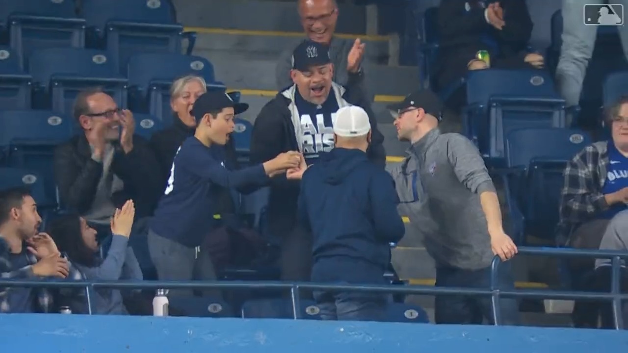 Yankees Fan Catches A Foul Ball, Celebrates For About Five Freakin' Hours