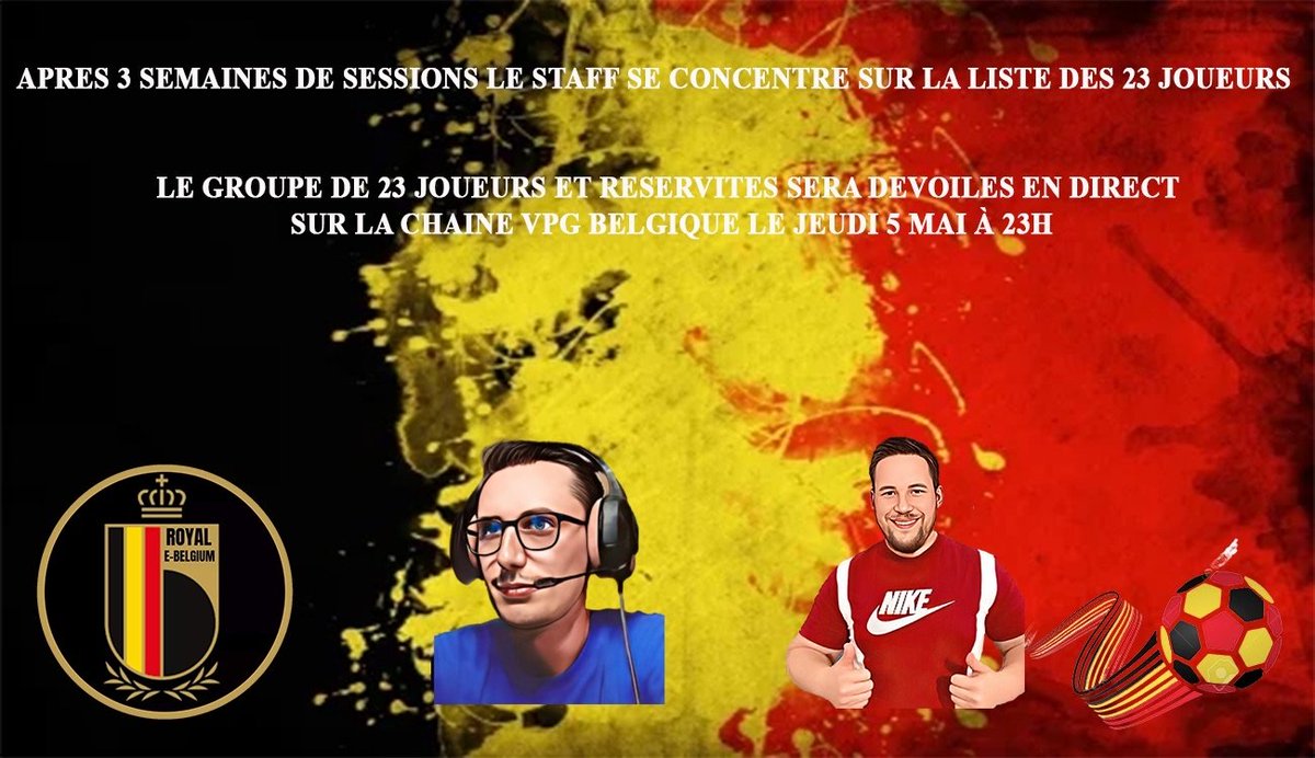 Rendez-vous jeudi 5 mai à 23h sur la Chaîne twitch.tv/vpgbelgium?sr=a

<a href="/PFA_sandai28/">PFA_sandai28</a>
<a href="/Ben936001/">Ben93600</a>
<a href="/belgique_vpg/">VPG BELGIQUE 🇧🇪</a>