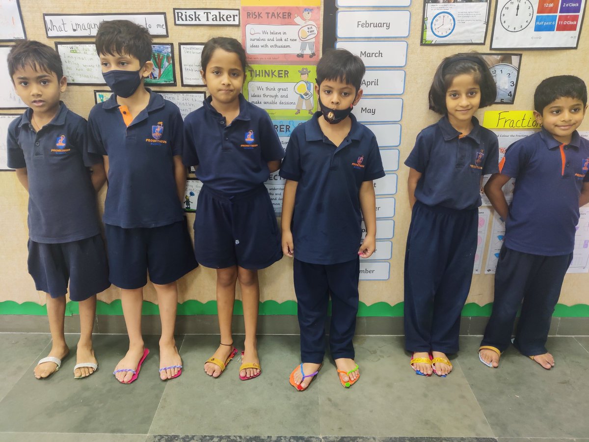 Ss engaged in #creativeprocess for a challenge on #Designing slippers which they can wear and walk using #recycled materials <a href="/deepa_nanda/">deepa nanda</a> <a href="/AneeshaSahni/">aneesha sahni</a> <a href="/Prometheus_Edu/">Prometheus School</a>