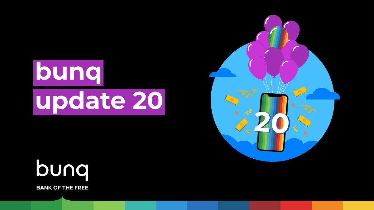 Missed #bunqUpdate20? Visit the link to know more about the new exciting features that #makelifeeasy 👉 bunq.com/updates/20