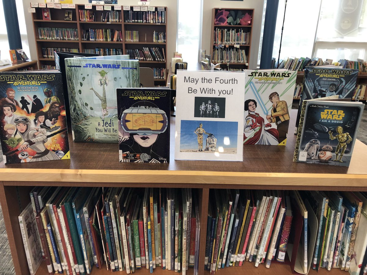 LibraryMcmicken's tweet photo. May the 4th be with you! #starwarsday #ilovemyjob #highlinereads #mcmreads https://t.co/sOlYl8mOIj