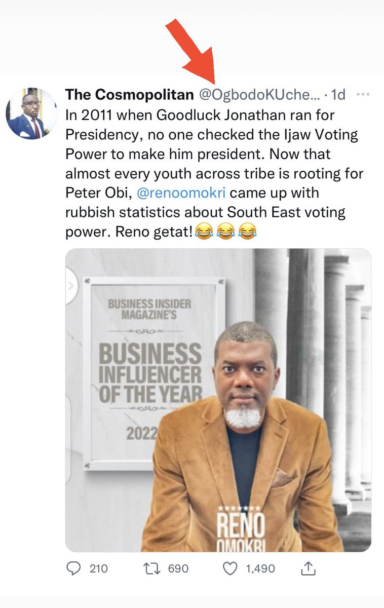 renoomokri's tweet photo. I am happy “almost every youth across tribe is rooting for Peter Obi”.

@PeterObi himself has called me multiple times and I have told him how popular his supporters are making him.

These “rubbish statistics” are from INEC. In every rubbish, there is some sense.

#TableShaker https://t.co/rvIfxL7rbP