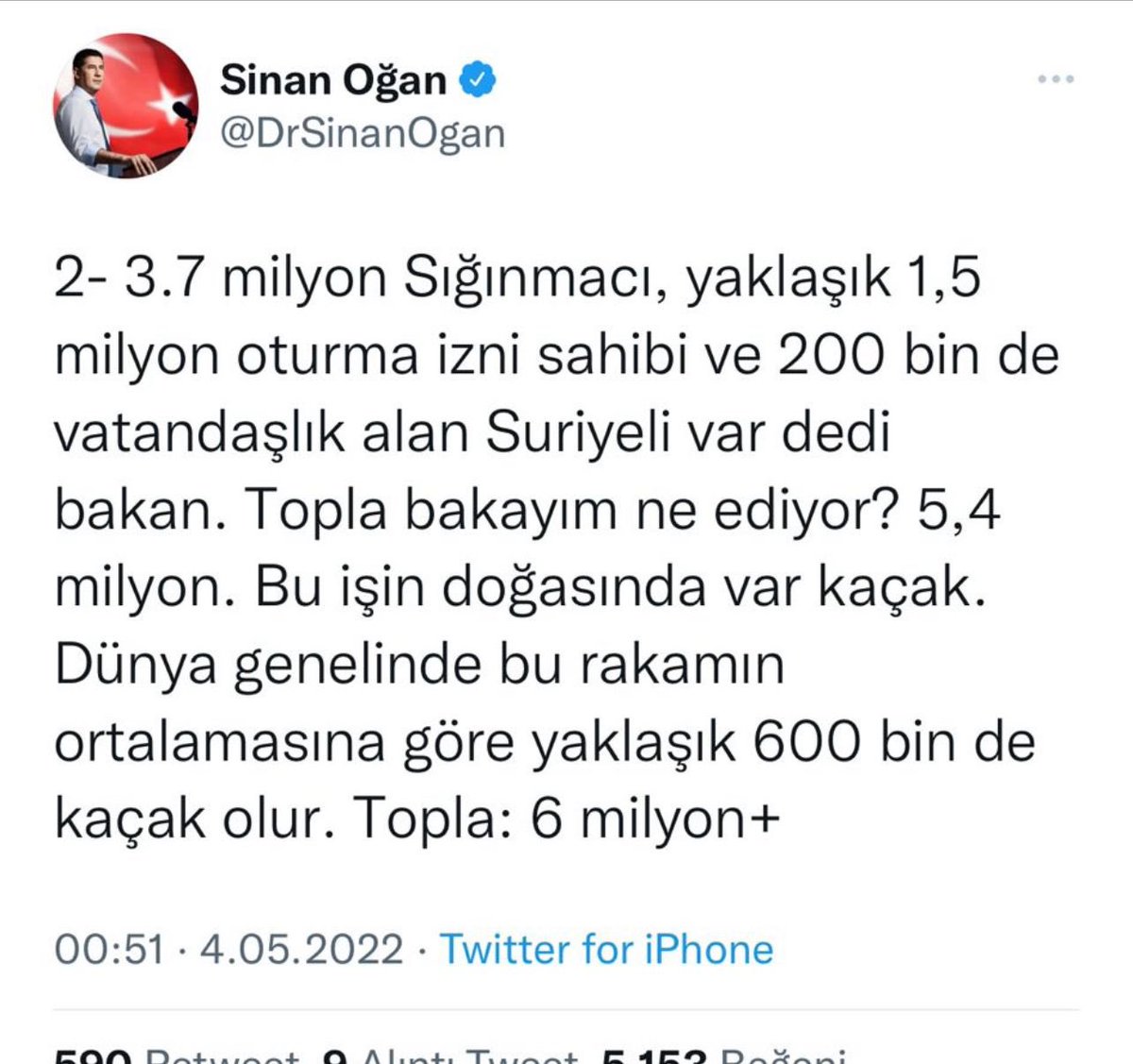 ismailcatakli's tweet image. Aynı gün önce sayı 10 milyona yaklaştı diye yalan söyleyip ardından baktın pabuç pahalı 6 milyona indirdin. Bu BİR

1,5 milyon ikametli Suriyeli var diyorsun. Bunlar 192 ayrı ülkeden düzenli göçmen. Bu İKİ!

Utanmadın mı? 
Utanmadıysan insanlık adına ben utandım!