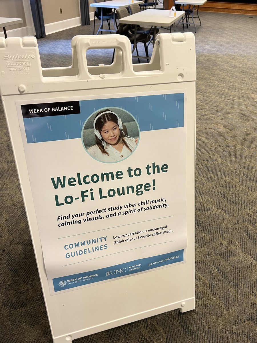 IIatUNC's tweet photo. @UNCLibrary providing soothing music and a calming space for the community during finals week. Come grade here! https://t.co/DOc27NpSHK