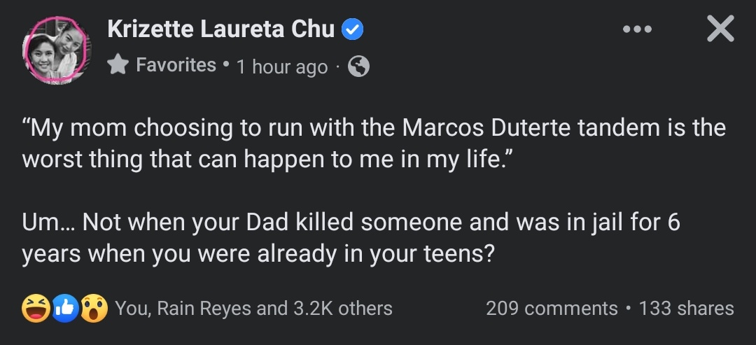 traveller_votes's tweet photo. Nakaka sad para sa isang anak ganyanin ang isang ina over politics? Seryoso?
Tama si Krizette.

Let's make ⚫40 @loren_legarda as a top Senator! ❤️💚 #Loren #40Legarda https://t.co/QdNqWnOy3E