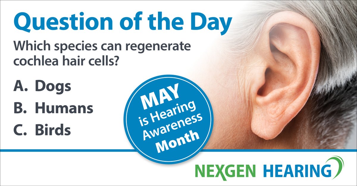 May is Hearing Awareness Month and we thought we'd test your knowledge on some hearing-related topics! If you think you know the answer, add it to the comments below. We'll post the actual answer on Friday, so make sure to follow us to see if you've guessed correctly ✅.
