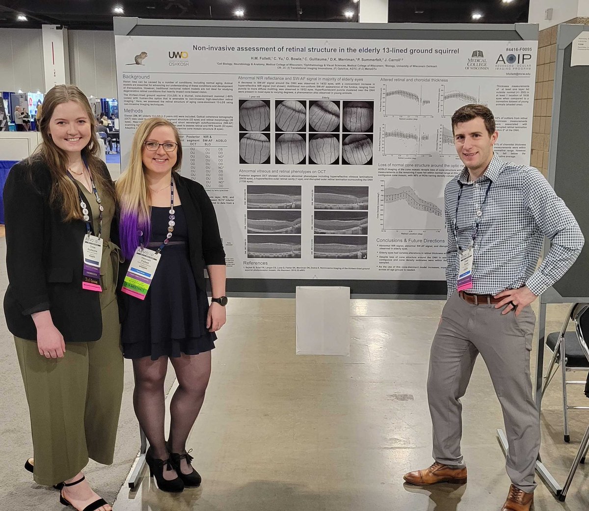 AOIP Lab (@aoiplab) on Twitter photo <a href="/MedicalCollege/">Medical College of Wisconsin</a> 🐿 team! Come check out THREE interesting posters from Owen (F0082), Chloe (F0105), and Hannah (F0095). <a href="/NatEyeInstitute/">NEI</a> funded Audacious Goals Initiative, <a href="/uwoshkosh/">UW-Oshkosh</a> collaboration. <a href="/MedicalCollege/">Medical College of Wisconsin</a> 🐿 team! Come check out THREE interesting posters from Owen (F0082), Chloe (F0105), and Hannah (F0095). <a href="/NatEyeInstitute/">NEI</a> funded Audacious Goals Initiative, <a href="/uwoshkosh/">UW-Oshkosh</a> collaboration.