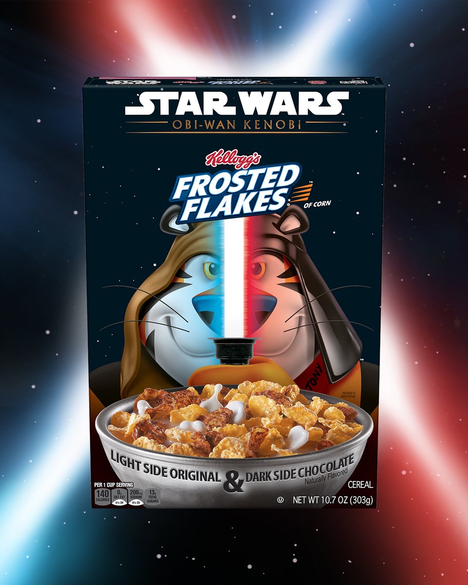 May the 4th Be With You today! Embrace your inner Jedi™ with our NEW limited edition cereal. Master the light side (and the dark side) with original and chocolatey flavors in one cereal bowl. Available in select retail stores in July!