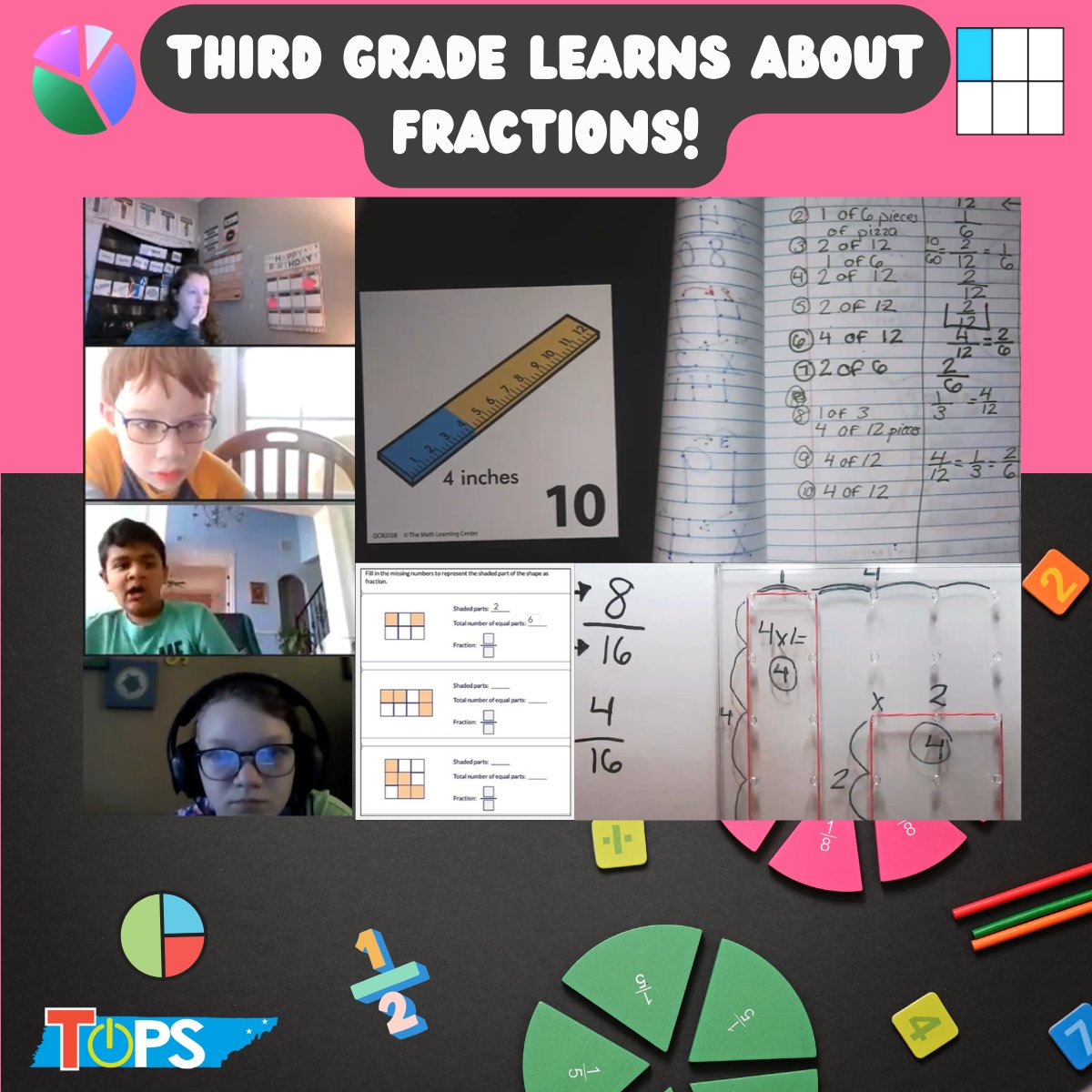 Love seeing students develop conceptual understanding of fractions!

#tntops #onlineschool #studentcentered #highqualityonlinelearning #tnpublicschool
