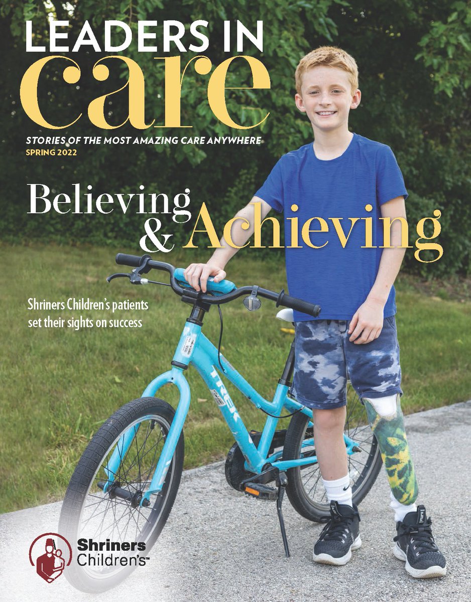 ShrinersChicago's tweet image. You can find Tommy&apos;s story in the Spring issue of Leaders in Care, our hospital magazine. #limbdifferences #gerberbaby #fibularhemimelia pub.shrinershospitalsforchildren.org