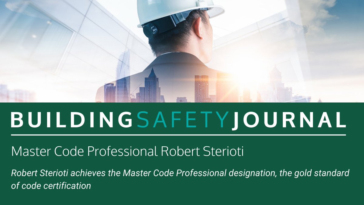 IntlCodeCouncil's tweet photo. In this exclusive feature for the #BuildingSafetyJournal, we asked Robert to share his experience on obtaining the MCP designation, highlights of his professional career and any insights or advice he has concerning the industry. https://t.co/QAa5rY0EzL https://t.co/JhHw7MBSju