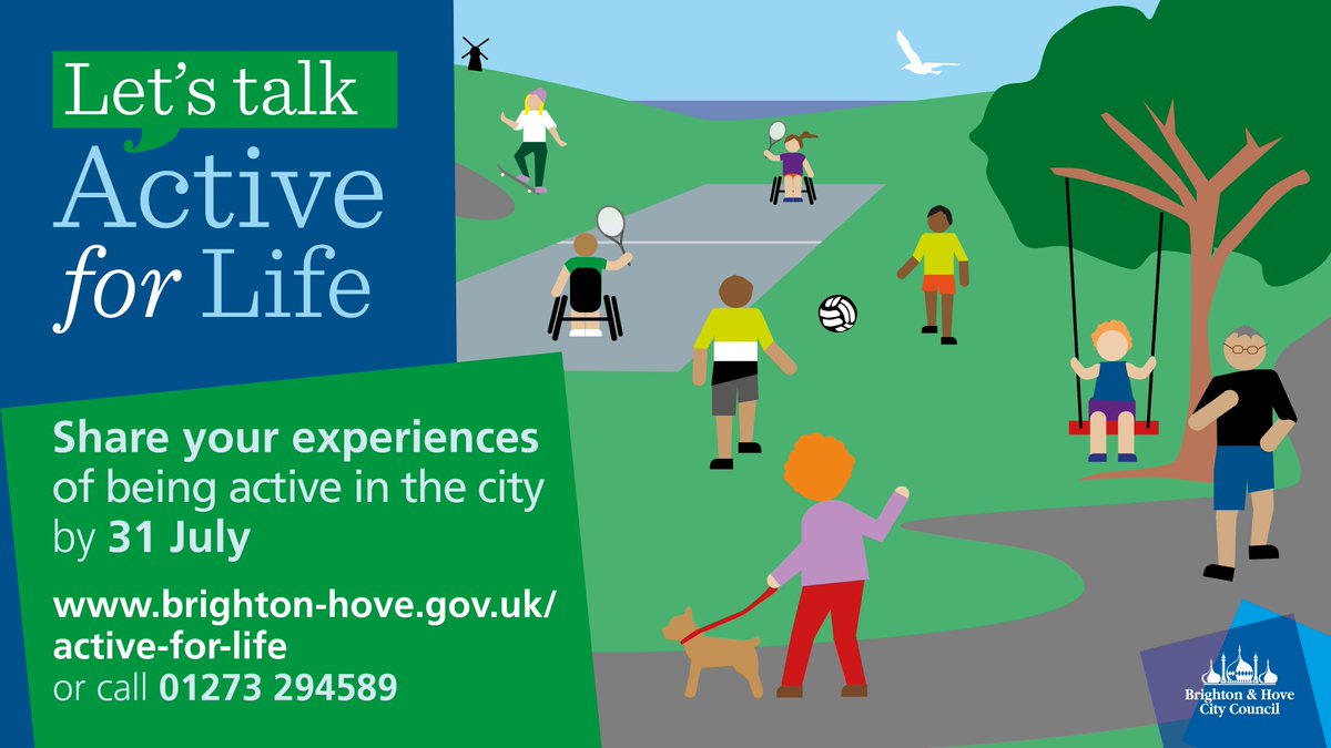 BHhealthylife's tweet image. People of #Brighton &amp;amp; #Hove. We want to hear from you!

Tell us how we can make it easier for people to move more and be active for life in Brighton &amp;amp; Hove (by 31 July)

Join the conversation: brighton-hove.gov.uk/active-for-life