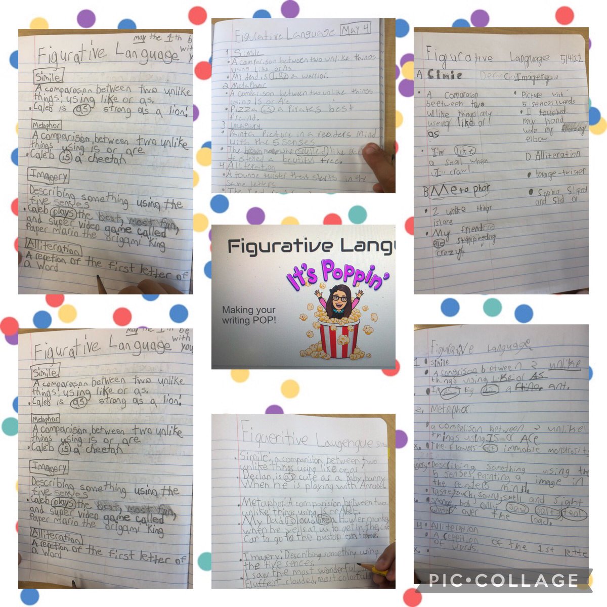 abgerman's tweet photo. Super fun and productive morning with @lettuceteach class as we explore various elements of figurative language through definition, memory tip, and, their favorite, student-created examples! Creativity and laughter filled the room! #itspoppin #vblms https://t.co/IsuBCFSVa8