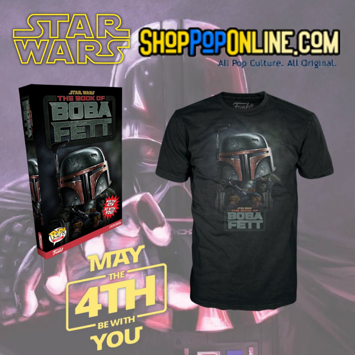 ShopPopONLINE1's tweet photo. Coming Soon: Pop! Boxed Tee: Star Wars - May the 4
Get it at https://t.co/pq3N046tUR
#Funko #Pop #BoxedTees #StarWars #MayThe4thBeWithYou https://t.co/vivvjvTGPP