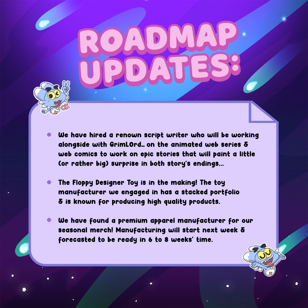 Roadmap updates 💪🚀✨

#FloppyNFT #NFTart #NFTcommunity #NFTcollection