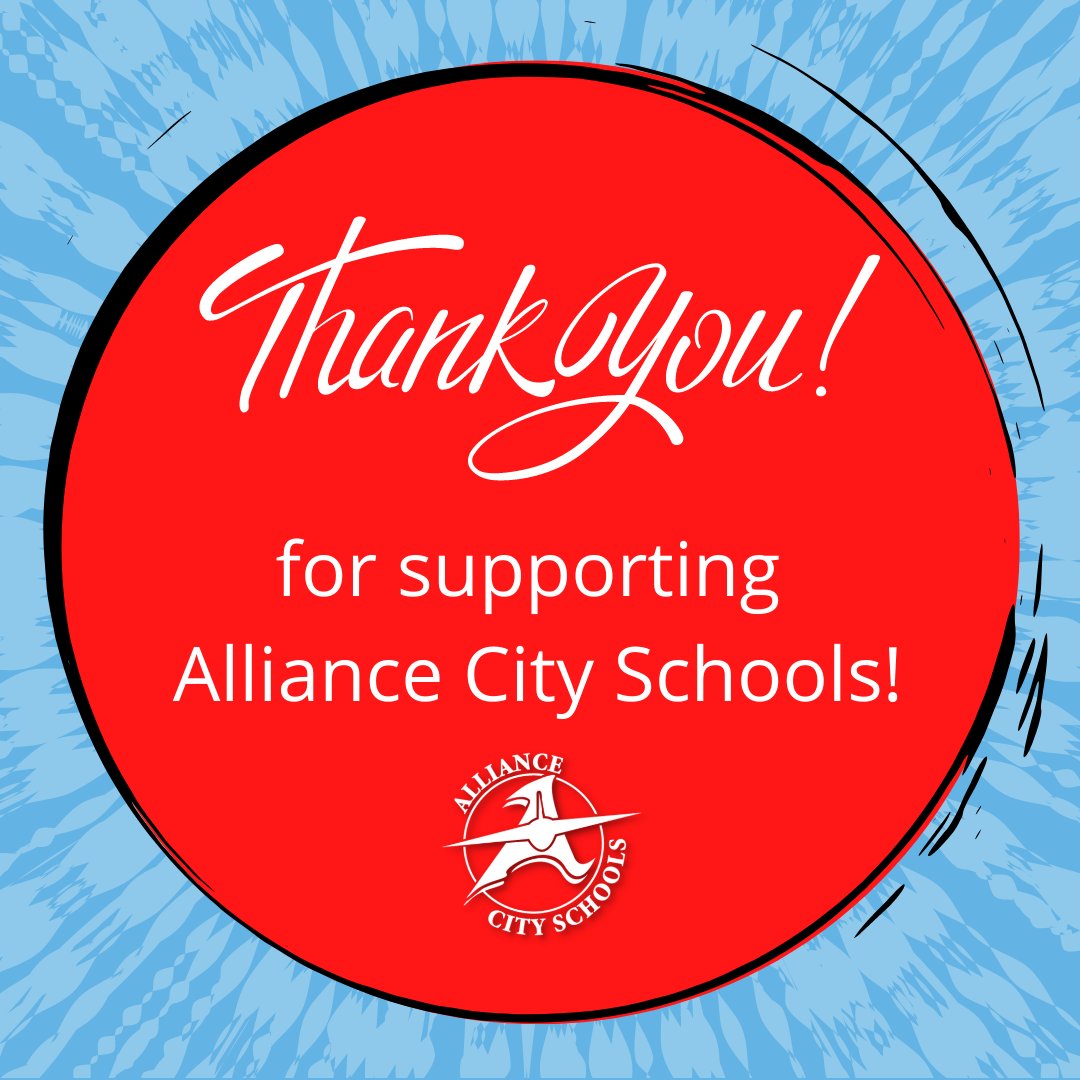 A big THANK YOU to the Alliance Community for voting to approve Issue #2! Alliance City Schools appreciates the support we receive each and every day! #RepthatA