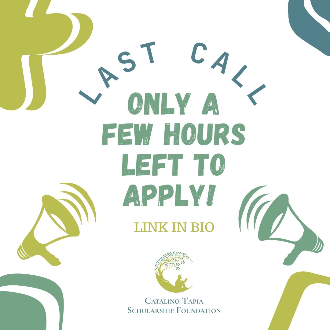 CTSFoundation's tweet photo. LAST CALL!
ONLY A FEW HOURS LEFT TO APPLY!
Questions
Call us at 650-631-1200
email us at bagfoundation@bagsf.org
#CTSF #Donate #Scholarships #Educaion #FirstGenStudents #WomensPower #EducatedImmigrants #LoveSupport #Commitment https://t.co/7b2rJkd1hw