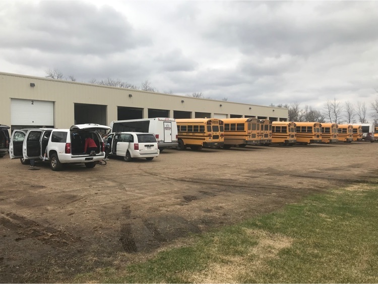 MMS cleaning the school buses and grounds. Thank you staff and student.