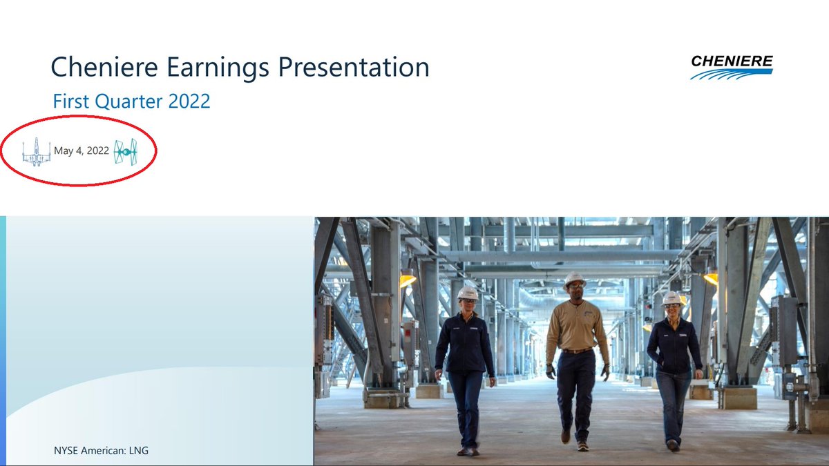 SergioChapa's tweet photo. May The Fourth Be With You: Apparently, there are some Star Wars fans over at Cheniere Energy, who held their first quarter earnings call on May 4th and placed this subtle nod in their investor presentation 

#MayThe4thBeWithYou #LNG #ONGT #NatGas #Shale #OOTT #Houston https://t.co/ysuIRyFpvX