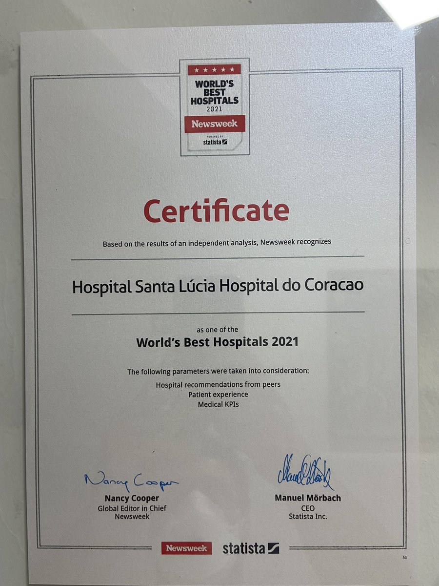 rbergo's tweet image. O hospital Santa Lúcia - Hospital do Coração de Poços de Caldas, instituição a que me dedico desde 2007 está entre os MELHORES HOSPITAIS DO MUNDO segundo a Newsweek! Não é pouca coisa!