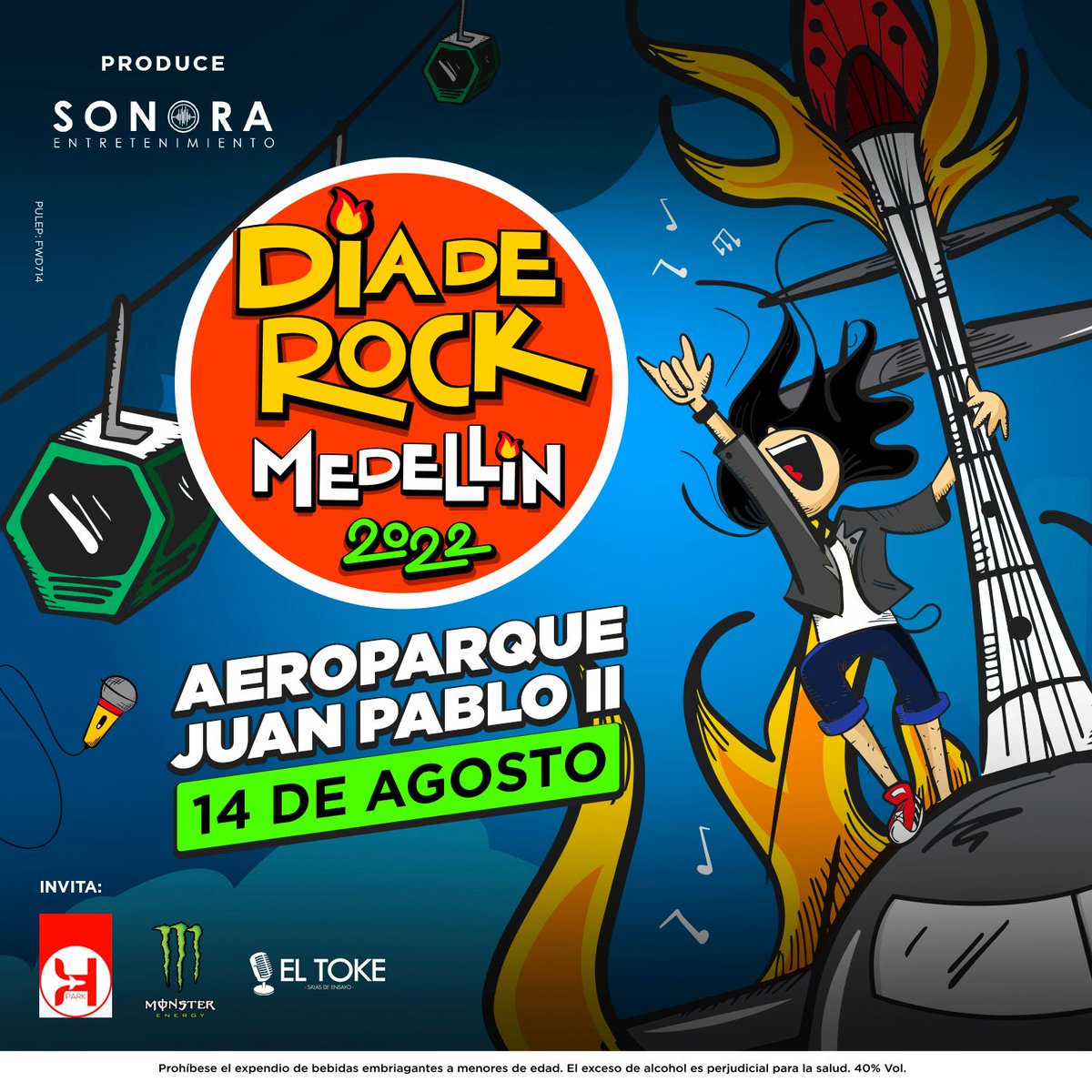 Llega el <a href="/diaderockcol/">Festival Día de Rock</a> al Aeroparque Juan Pablo II con las presentaciones en vivo de grandes artistas locales, nacionales e internacionales…
#AmarilloAzulYRock #elrockescultura #elrockesnuestro #rock #metal #ska #punk #indie #musicspace #medellin <a href="/diaderockcol/">Festival Día de Rock</a> <a href="/ensayoseltoke/">El Toke</a>