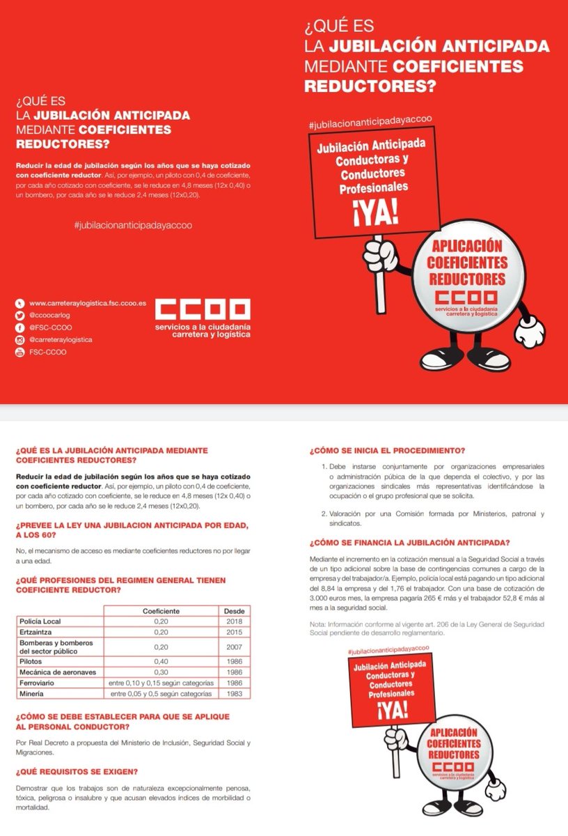 📢Concentración 7 de Junio de 2022 de 11 a 13 horas
COEFICIENTES REDUCTORES
Lugar: Nuevos Ministerios. Ministerio de Transporte.
Paseo de la Castellana n67
@FSCCCOO <a href="/mitmagob/">Pol</a> <a href="/inclusiongob/">Ministerio Inclusión Seguridad Social Migraciones</a>  <a href="/raquelsjimenez/">Raquel Sánchez</a>  <a href="/EFEnoticias/">EFE Noticias</a> <a href="/europapress/">Europa Press</a> <a href="/ETF_Europe/">European Transport Workers' Federation</a> #jubilacionanticipadayaccoo