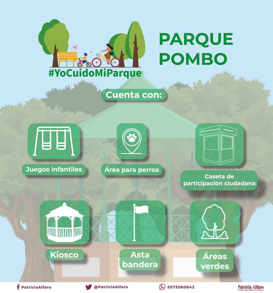 Parece increíble lo que encontramos en nuestra visita por el #ParquePombo: un Kiosco sin acceso y un medidor de luz dentro de un cajete para árbol.

Seguimos caminando los 24 parques de la Alcaldía para evaluar su estado.🌳

#YoCuidoMiParque