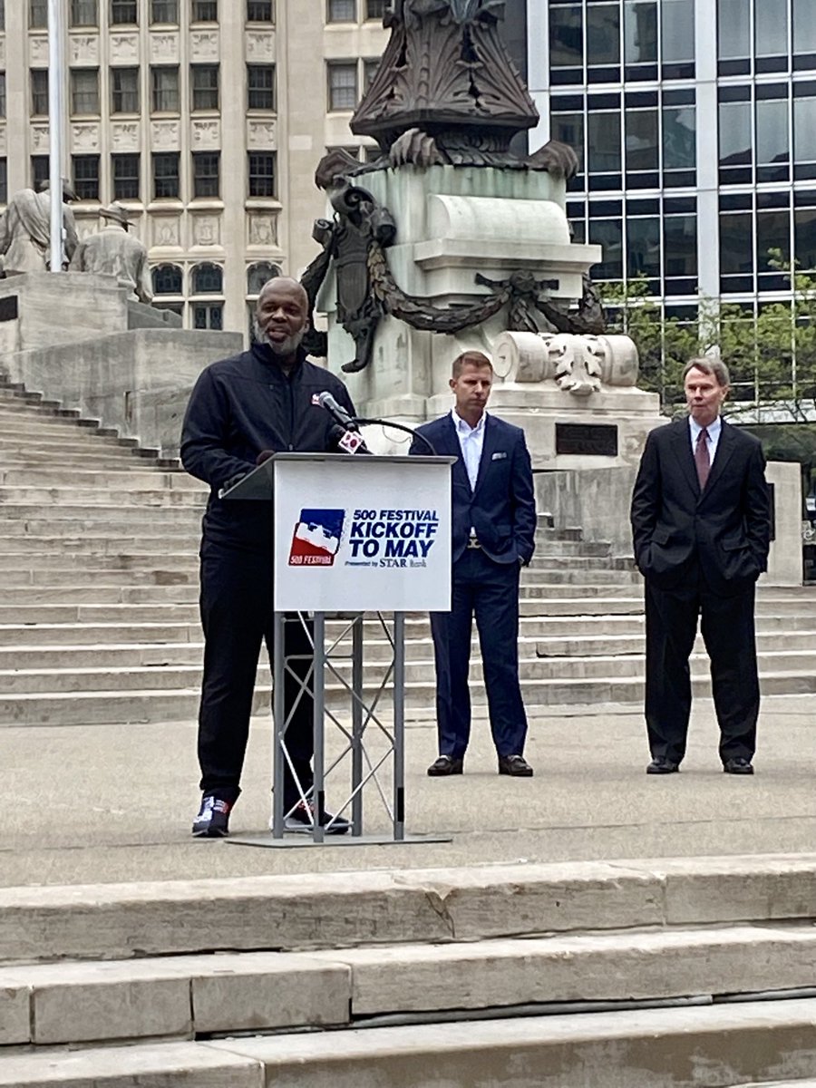 PhylFerrell's tweet photo. @500Festival Board Chair, James Poore, thanks @IMS and Roger Penske for their great partnership with the city! #MayKickoff #ThisIsMay https://t.co/FhltnaFvsT