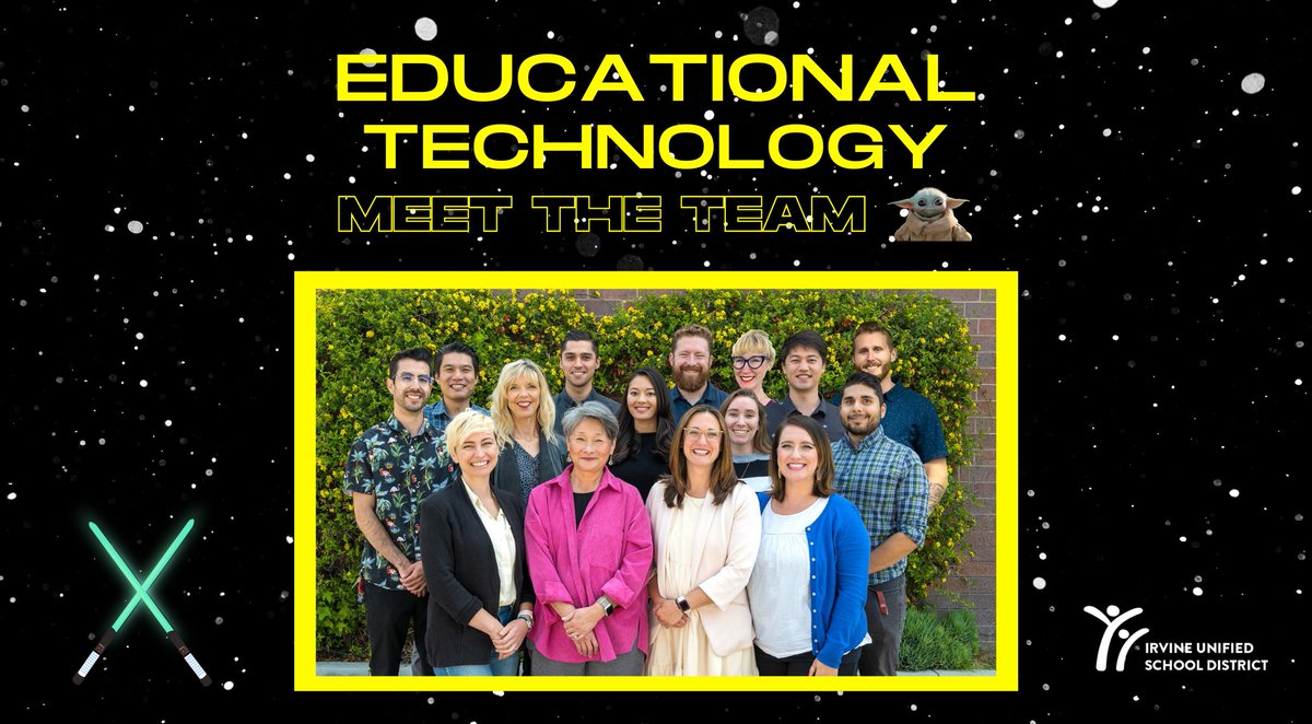 IUSD's tweet photo. May the Fourth Be With You | IUSD is the greatest district in all of the galaxy because of our engaged students, supportive families, and committed staff members. Today we're featuring our Ed Tech Jedi Knights and how they support our district. Full story https://t.co/GunlQv6tXt https://t.co/fxgpzSsxCo
