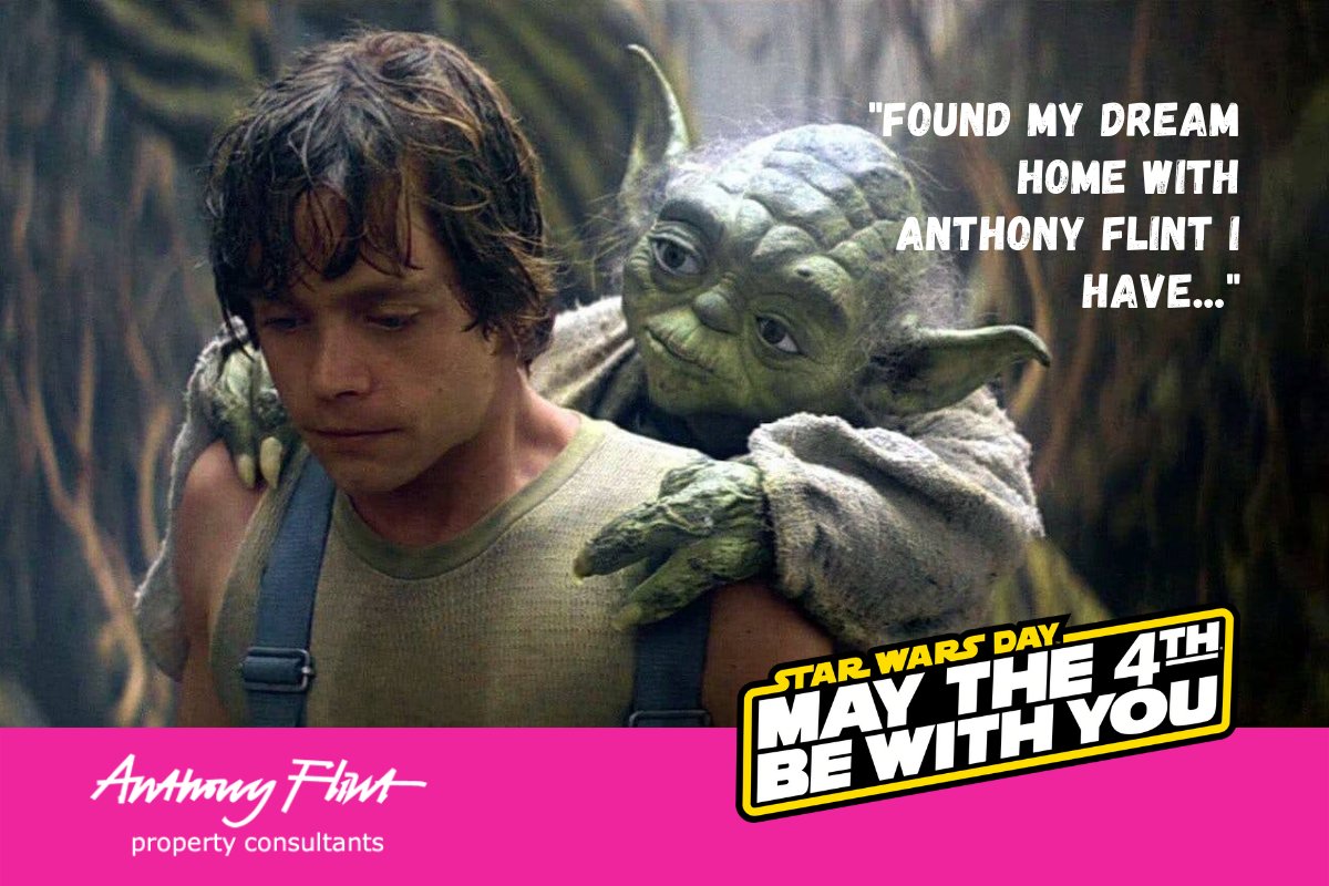 AnthonyFlintPC's tweet photo. Yoda has found his dream home, let us help you find yours...

Visit our website and begin your search today - https://t.co/Vnhjr258nc. The property you have been looking for could be in a galaxy not so far far away. 

#maythe4thbewithyou #StarWarsDay #dreamhome https://t.co/QnMRvpMFxN